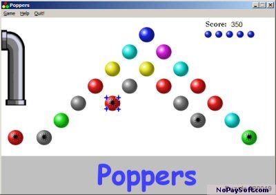 Poppers 1.6 program screenshot