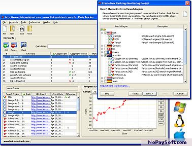 Rank Tracker 1.2 program screenshot