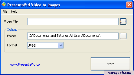 PresentaVid Video to Images 1.0 program screenshot