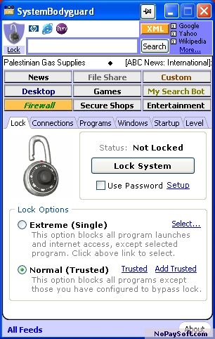 System BodyGuard 1.0 program screenshot