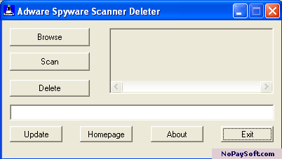 Adware Spyware Scanner Deleter 0.2 program screenshot