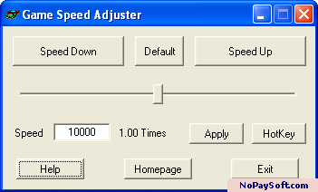 Game Speed Adjuster 1.0 program screenshot