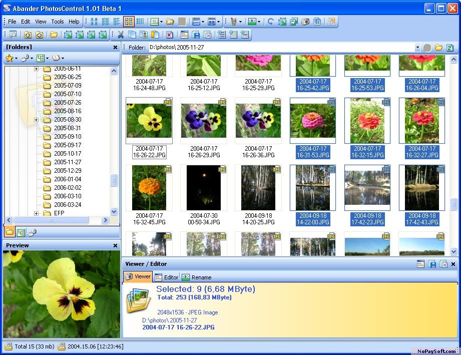 Abander PhotosControl 1.01 B01 program screenshot