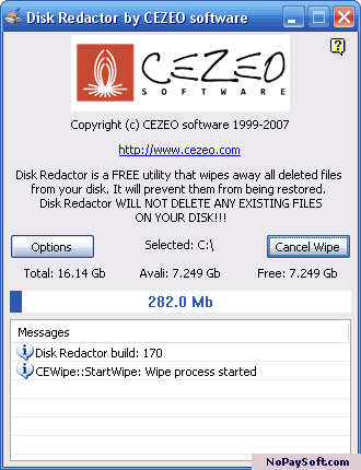 Disk Redactor 1.0 program screenshot
