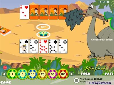Dinosaur Poker Game 2.0 program screenshot