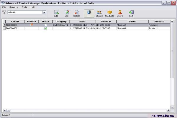 Advanced Contact Manager Personal 2.1.53 program screenshot