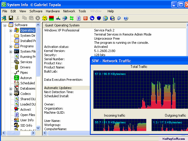 SIW 1.53 program screenshot