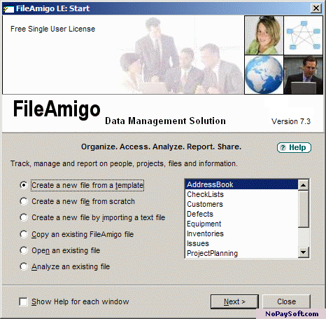 FileAmigo LE 6.0 program screenshot