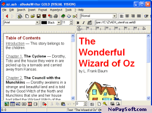 eBooksWriter LITE 2004.11.16 program screenshot
