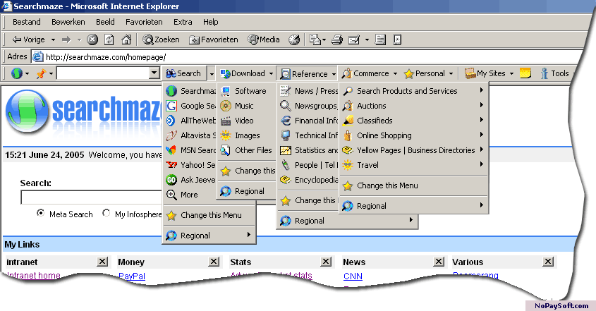 Searchmaze Search Engine Toolbar 2.3 program screenshot