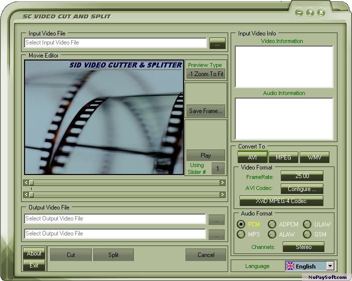 SC Video Cut and Split 1.3.0.1 program screenshot